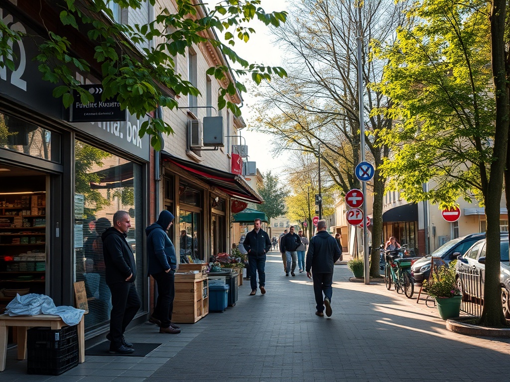 Grafika przedstawiająca analizę danych GUS dla Knurów, skupiająca się na gospodarce i demografii miasta.